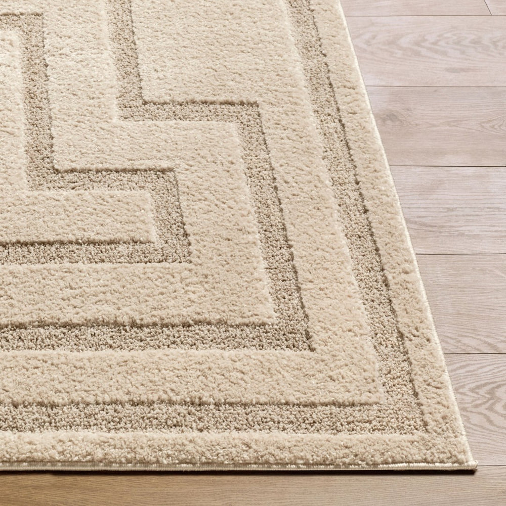 Livabliss The Studio Edit Art Deco Machine Woven Polypropylene Rug for Entryway or Bath Oatmeal, Ivory 2' x 2'11" RZSE2302-2211