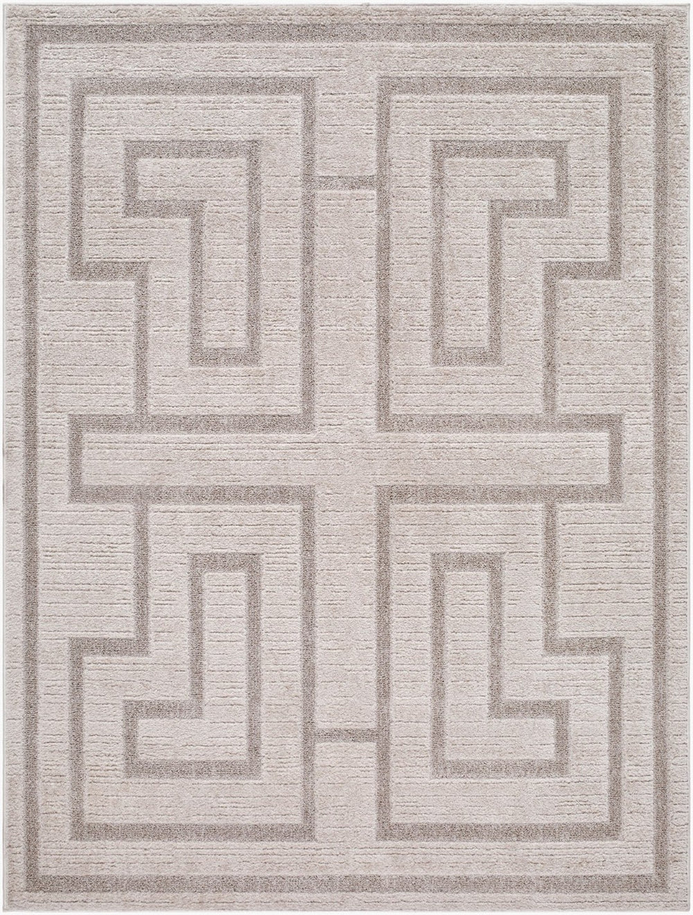Livabliss The Studio Edit Art Deco Machine Woven Polypropylene Rug for Modern Interiors Oatmeal, Ivory 9' x 12' RZSE2303-912