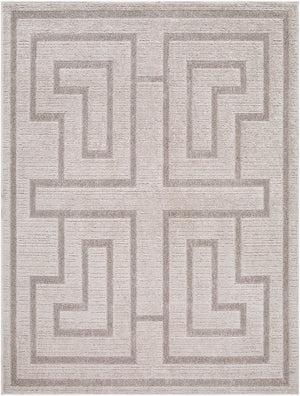 Livabliss The Studio Edit Art Deco Machine Woven Polypropylene Rug for Modern Interiors Oatmeal, Ivory 9' x 12' RZSE2303-912
