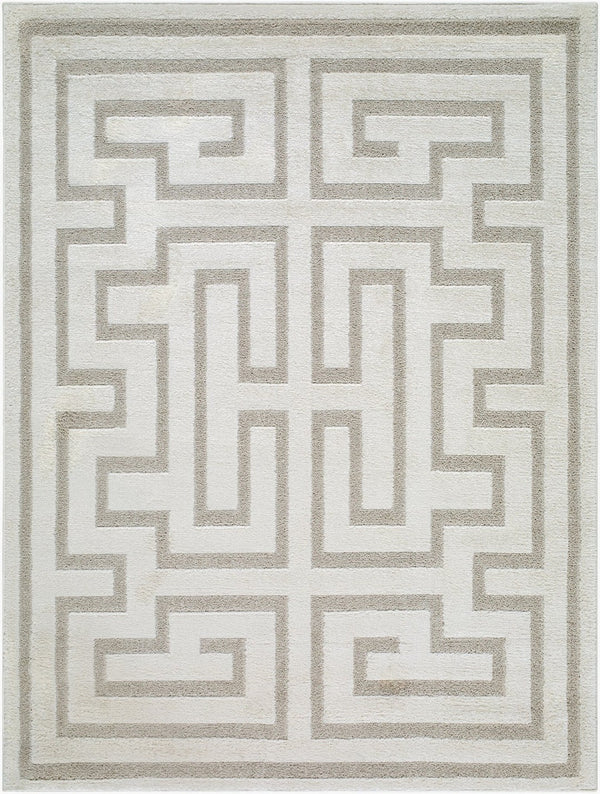 Livabliss The Studio Edit Art Deco Machine Woven Polypropylene Rug for Entryways and Bedrooms Cream, Beige 2'7" x 10' RZSE2306-2710