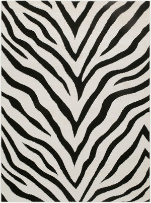 Livabliss The Studio Edit Art Deco Accent Rug Turkey Woven Polypropylene Entryway Floor Cream, Black 9' x 12' RZSE2316-912