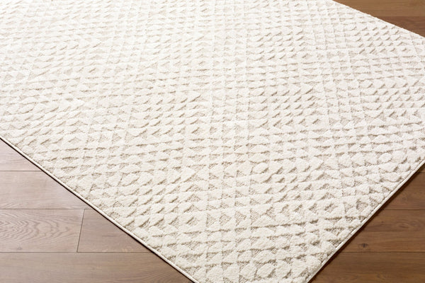 Livabliss The Studio Edit Geometric Art Deco Machine Woven Polypropylene Accent Rug for Entryways Cream, Beige 2' x 2'11" RZSE2317-2211