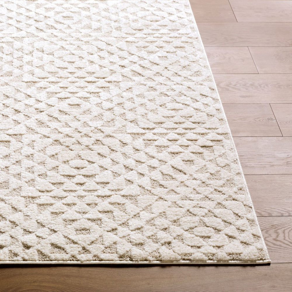 Livabliss The Studio Edit Geometric Art Deco Machine Woven Polypropylene Accent Rug for Entryways Cream, Beige 2' x 2'11" RZSE2317-2211