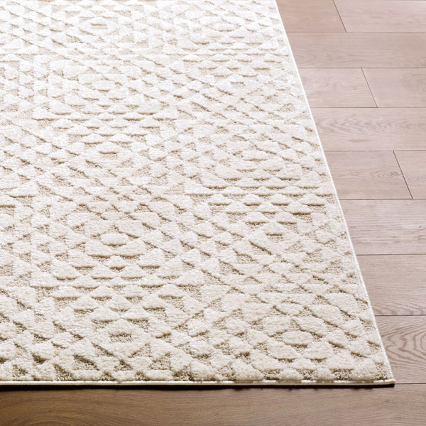 Livabliss The Studio Edit Geometric Art Deco Machine Woven Polypropylene Accent Rug for Entryways Cream, Beige 2' x 2'11" RZSE2317-2211
