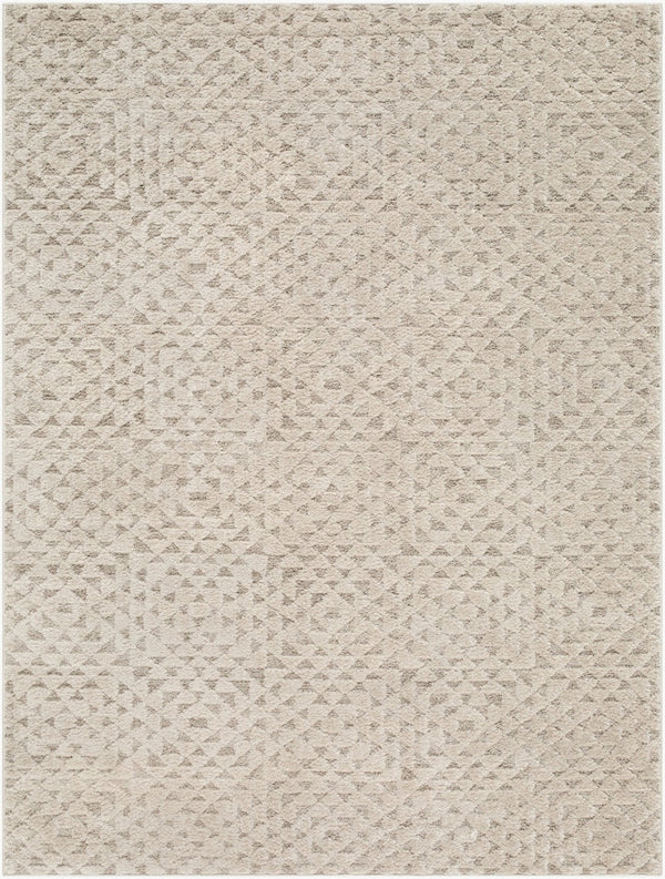Livabliss The Studio Edit Art Deco Geometric Machine Woven Rug for Entryways and Offices Oatmeal, Ivory 9' x 12' RZSE2318-912