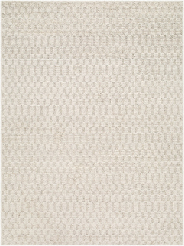 Livabliss The Studio Edit Art Deco Machine Woven Polypropylene Rug for Entryways and Hallways Cream, Oatmeal 2'7" x 10' RZSE2322-2710