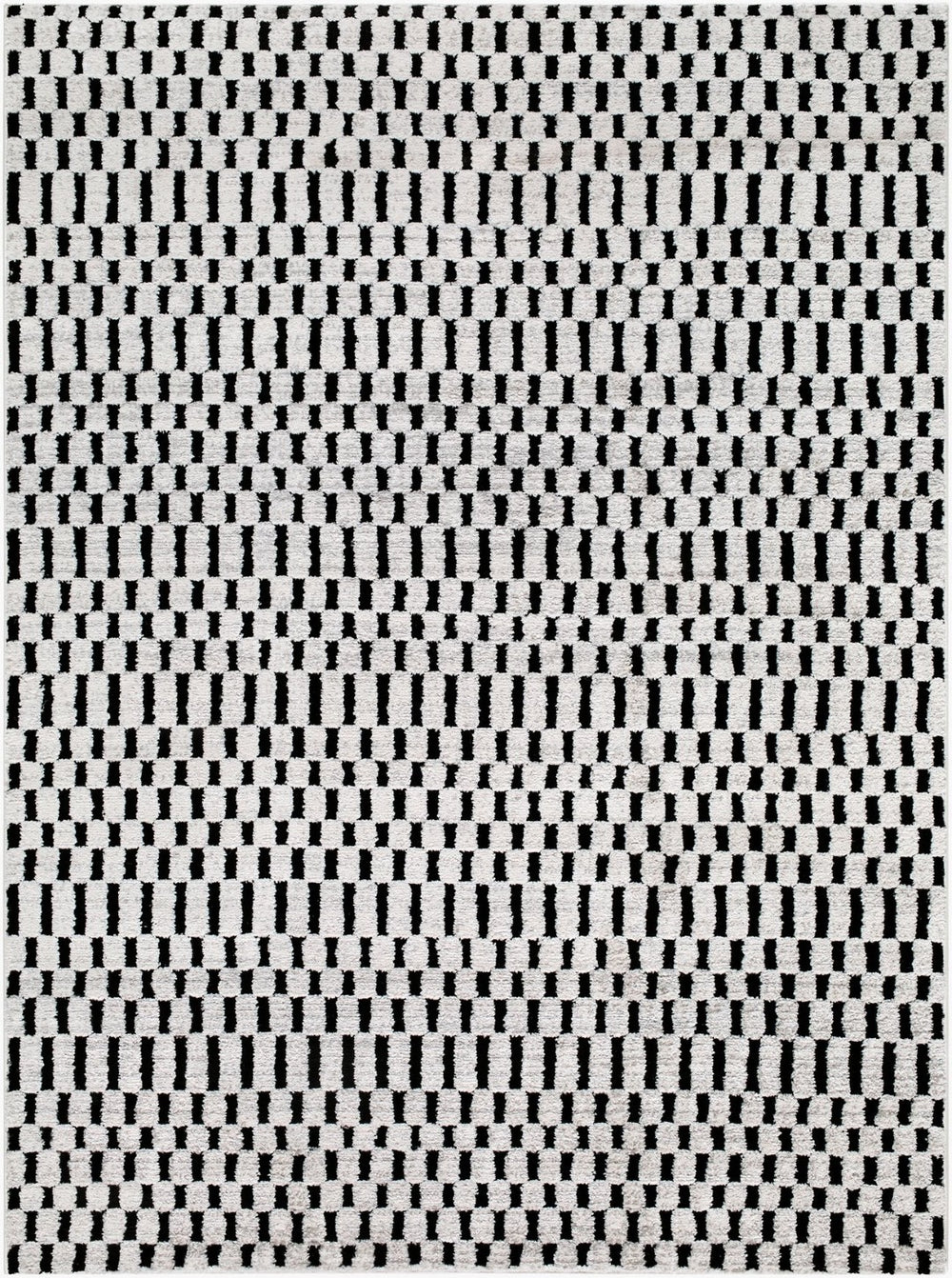 Livabliss The Studio Edit Art Deco Geometric Turkish Woven Polypropylene Entryway Rug Cream, Black 9' x 12' RZSE2324-912
