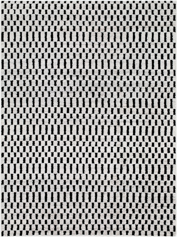 Livabliss The Studio Edit Art Deco Geometric Turkish Woven Polypropylene Entryway Rug Cream, Black 9' x 12' RZSE2324-912