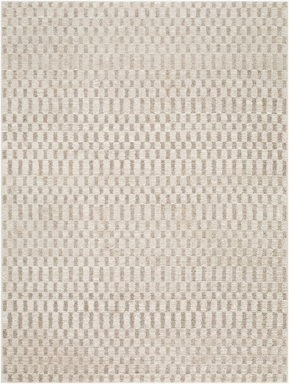 Livabliss The Studio Edit Art Deco Geometric Polypropylene Rug for Entryways and Bedrooms Cream, Oatmeal 6'7" x 9' RZSE2326-679