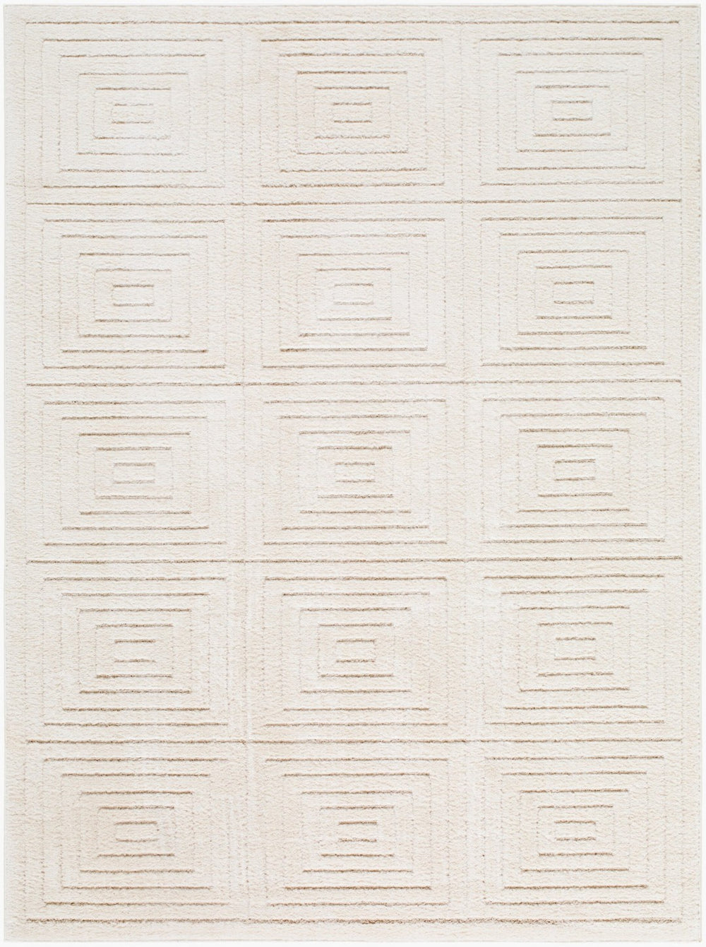 Livabliss The Studio Edit Art Deco Machine Woven Accent Rug for Entryway or Bedroom Cream, Beige 2' x 2'11" RZSE2329-2211