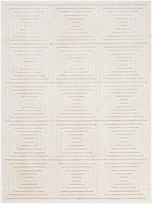 Livabliss The Studio Edit Art Deco Machine Woven Accent Rug for Entryway or Bedroom Cream, Beige 2' x 2'11" RZSE2329-2211