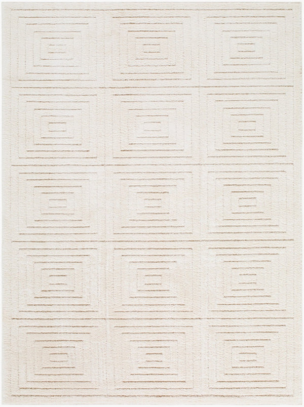 Livabliss The Studio Edit Art Deco Machine Woven Accent Rug for Entryway or Bedroom Cream, Beige 2' x 2'11" RZSE2329-2211