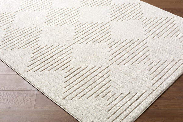 Livabliss The Studio Edit Art Deco Machine Woven Accent Rug for Entryway or Bedroom Cream, Beige 2' x 2'11" RZSE2329-2211