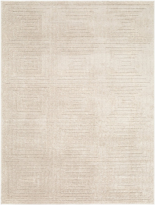Livabliss The Studio Edit Art Deco Geometric Polypropylene Rug Woven in Turkey for Entryways Oatmeal, Ivory 2'7" x 10' RZSE2330-2710