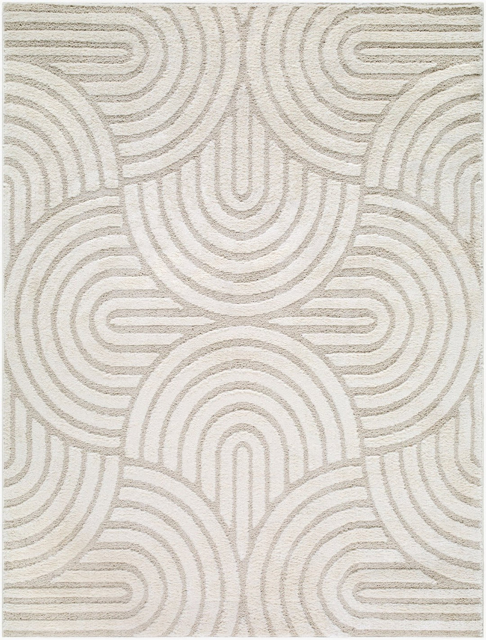 Livabliss The Studio Edit Art Deco Accent Rug Woven Polypropylene Blend for Modern Interiors Cream, Beige 2' x 2'11" RZSE2331-2211