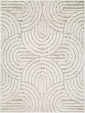 Livabliss The Studio Edit Art Deco Accent Rug Woven Polypropylene Blend for Modern Interiors Cream, Beige 2' x 2'11" RZSE2331-2211