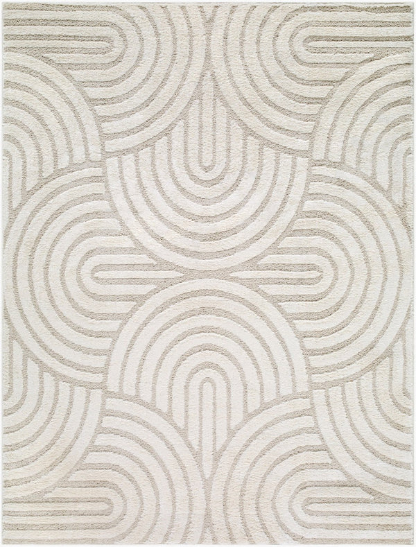 Livabliss The Studio Edit Art Deco Accent Rug Woven Polypropylene Blend for Modern Interiors Cream, Beige 2' x 2'11" RZSE2331-2211