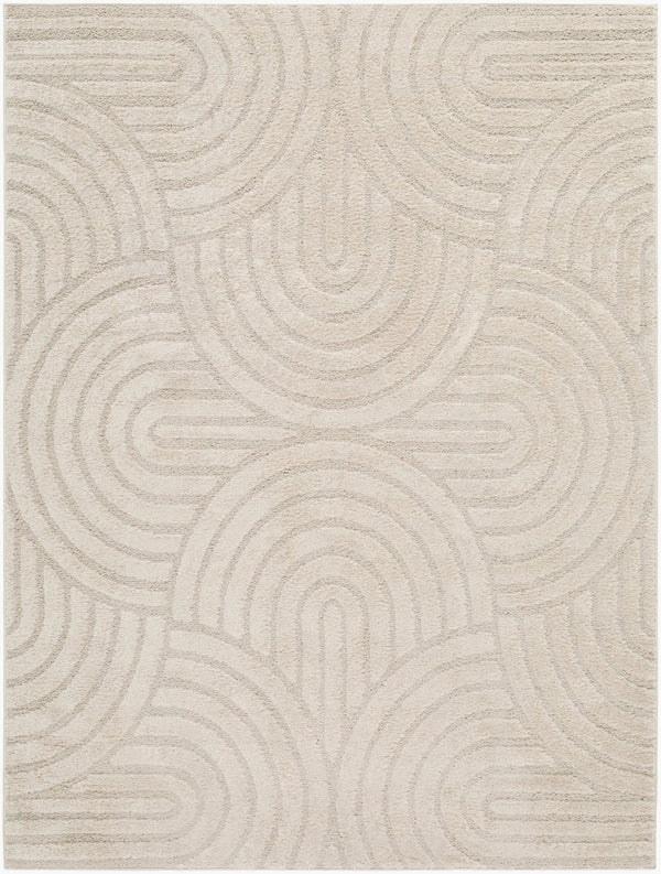 Livabliss The Studio Edit Art Deco Geometric Accent Rug Polypropylene Blend for Any Room Oatmeal, Ivory 2' x 2'11" RZSE2332-2211