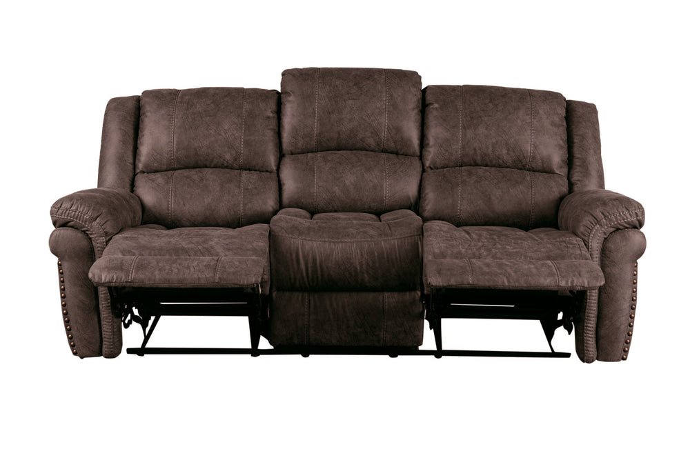 Porter Designs Porter St John Leather Reclining Sofa - Luxurious Comfort & Elegant Design For Your Living Space Brown Fabric 03-201-01-7625