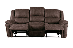 Porter Designs Porter St John Leather Reclining Sofa - Luxurious Comfort & Elegant Design For Your Living Space Brown Fabric 03-201-01-7625