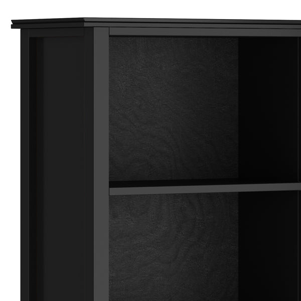 English Elm Artisan 5-Shelf Bookcase In Black - Handcrafted Modern Storage Solution For Home Or Office Décor B136P158385