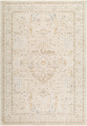 Livabliss The Vintage Edit Machine Woven Polypropylene Area Rug with Fringe for Living Rooms Light Beige, Cr 10' x 13'11" RZVE2300-101311