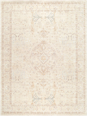 Livabliss The Vintage Edit Machine Woven Polypropylene Area Rug with Fringe for Living Rooms Light Beige, Cr 9' x 12'2" RZVE2300-9122
