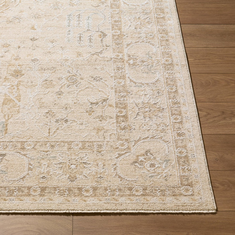 Livabliss The Vintage Edit Machine Woven Polypropylene Area Rug with Fringe for Living Rooms Light Beige, Cr 9' x 12'2" RZVE2300-9122