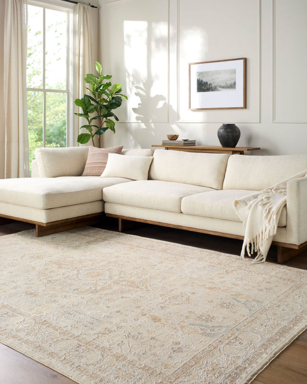 Livabliss The Vintage Edit Machine Woven Polypropylene Area Rug with Fringe for Living Rooms Light Beige, Cr 10' x 13'11" RZVE2300-101311