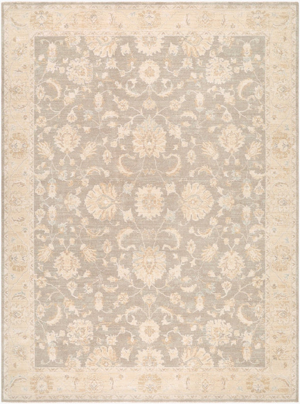 Livabliss The Vintage Edit Medallion Area Rug with Fringe Turkish Woven Polypropylene Living Room Medium Gray, Cr 9' x 12'2" RZVE2302-9122