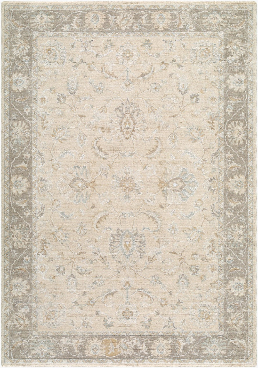 Livabliss The Vintage Edit Medallion Area Rug Machine Woven in Turkey for Formal Living Rooms Light Beige, Me 2'7" x 10' RZVE2304-2710