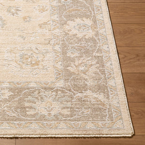Livabliss The Vintage Edit Medallion Area Rug Machine Woven in Turkey for Formal Living Rooms Light Beige, Me 2'7" x 10' RZVE2304-2710
