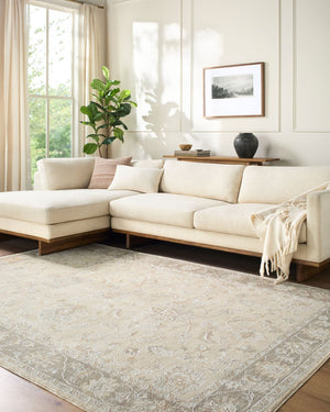 Livabliss The Vintage Edit Medallion Area Rug Machine Woven in Turkey for Formal Living Rooms Light Beige, Me 2'7" x 10' RZVE2304-2710