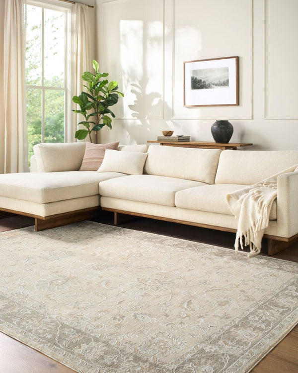 Livabliss The Vintage Edit Medallion Area Rug Machine Woven in Turkey for Formal Living Rooms Light Beige, Me 2'7" x 10' RZVE2304-2710