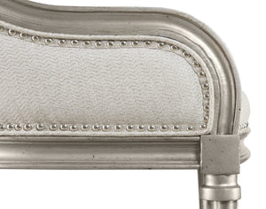 A.R.T. Furniture Morrissey Elegant Host Chair In Bezel - Transitional Wingback Design With Chevron Fabric & Nail Trim Silver, Silver Parawood Solids,Foam,Fabric,Metal 218207-2727