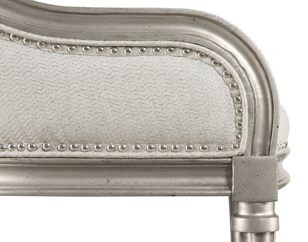 A.R.T. Furniture Morrissey Elegant Host Chair In Bezel - Transitional Wingback Design With Chevron Fabric & Nail Trim Silver, Silver Parawood Solids,Foam,Fabric,Metal 218207-2727