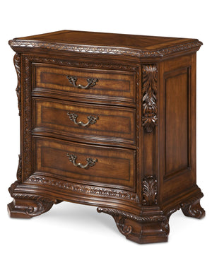 A.R.T. Furniture Old World Cal King 5pc Bedroom Set In Medium Cherry - Luxurious Traditional Design & Quality Materials Brown, Brown New Zealand Pine Solids,Cathedral Cherry Veneer,And Exotic Avodire Veneer 143157-2606k5