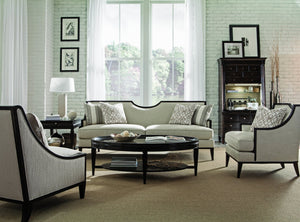 A.R.T. Furniture Harper Vintage Black Chair With Luxe Cushions And Down Blend Pillow For Casual Transitional Style Beige, Brown Wood,Foam,Down,Fabric,Metal 161523-5336aa