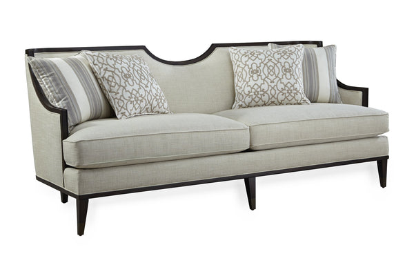 A.R.T. Furniture Harper Modern Sofa - Stylish New Traditional Design With Elegant Curved Arms And Plush Cushions Beige, Brown Wood,Foam,Down,Fabric,Metal 161501-5336aa