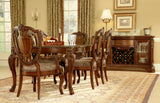 A.R.T. Furniture Old World 8pc Dining Pedestal Table Set with Buffet 143221-2606E8 Brown 143221-2606E8