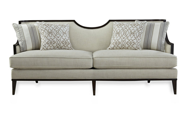 A.R.T. Furniture Harper Modern Sofa - Stylish New Traditional Design With Elegant Curved Arms And Plush Cushions Beige, Brown Wood,Foam,Down,Fabric,Metal 161501-5336aa