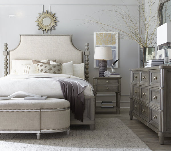 A.R.T. Furniture Morrissey Elegant Upholstered Lift-top Storage Bench With Cedar Interior & Stylish Bezel Finish Beige, Silver Parawood Solids,Primavera Veneers,Foam,Fabric 218149-2727