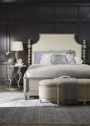 A.R.T. Furniture Morrissey Elegant Upholstered Lift-top Storage Bench With Cedar Interior & Stylish Bezel Finish Beige, Silver Parawood Solids,Primavera Veneers,Foam,Fabric 218149-2727