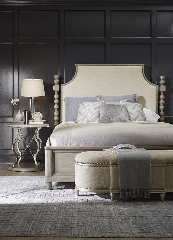 A.R.T. Furniture Morrissey Elegant Upholstered Lift-top Storage Bench With Cedar Interior & Stylish Bezel Finish Beige, Silver Parawood Solids,Primavera Veneers,Foam,Fabric 218149-2727