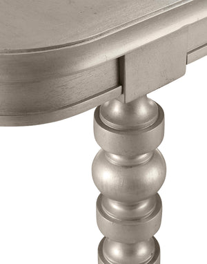 A.R.T. Furniture Morrissey Oldham Leg Dining Table - Stylish Bezel Finish, Extendable To 104-in, Parawood & Veneers Silver, Silver Parawood Solids And Primavera Veneers 218220-2727