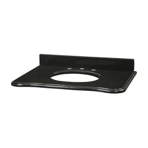 Malago 25-inch Stone Top - Black Granite for Oval Undermount Sink S-MALAGO-24BK N/A