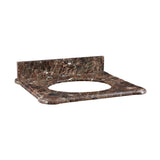 Malago 25-inch Stone Top - Dark Emperador Marble for Oval Undermount Sink S-MALAGO-24DE N/A