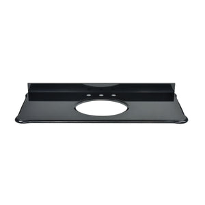 Custom-cut Malago undermount vanity top in Black Granite. Includes backsplash S-MALAGO-48BK N/A