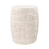 Cambeck Accent Stool - White S0015-8103 Elk Home