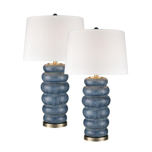 Barden 30'' High 1-Light Table Lamp - Set of 2 Blue S0019-10283/S2 Elk Home